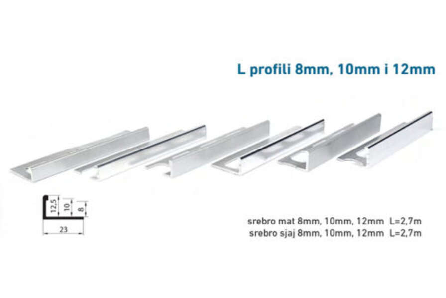 Lajsna za stepeništa i keramiku L profili - bronza mat 12mm - Slika 1