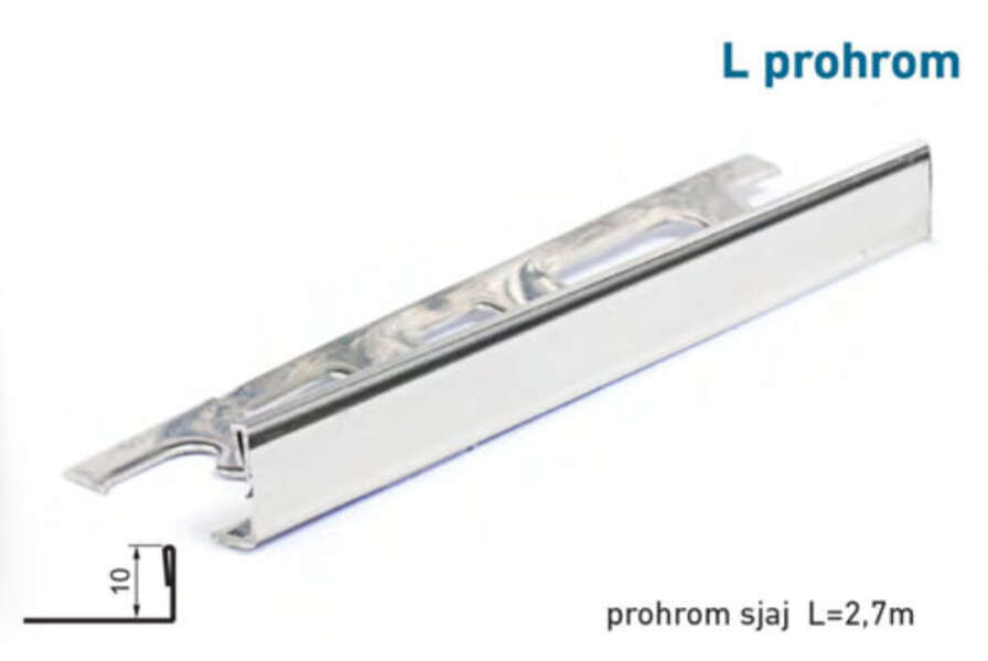 Lajsna za stepeništa i keramiku L prohrom - Slika 1