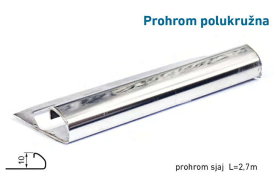 Lajsna za stepeništa i keramiku prohrom polukružna - Slika 1