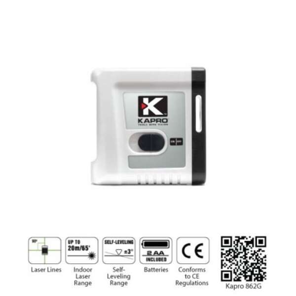 Laserski nivelator Prolaser zeleni K862G Kapro - Slika 4