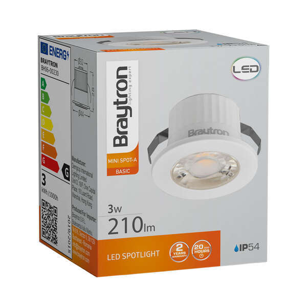 LED minispot svetijlka 3W 3000K bela - Slika 4