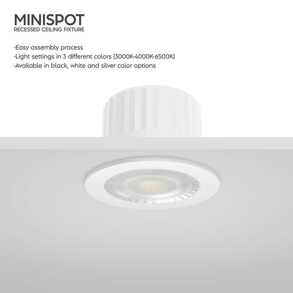 LED minispot svetijlka 3W 3C 6500K - Slika 6