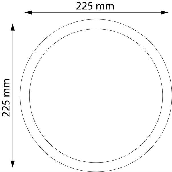 LED panel okrugli nadgradni 18W plastični 4000K - Slika 2