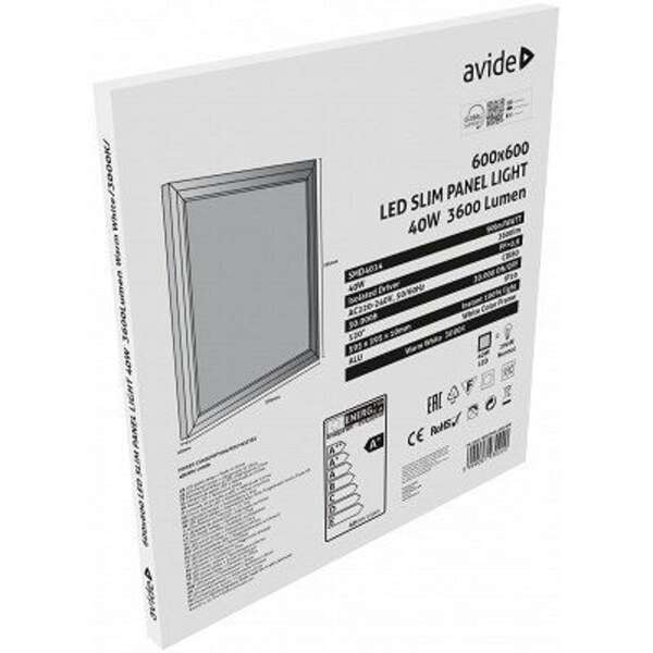 LED panel tanki ugradni 40W 3600lm 600x600x10mm 3000K - Slika 3