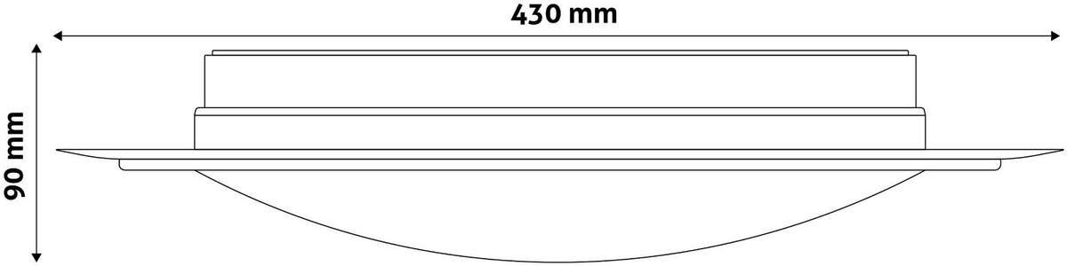 LED plafonjera Oyster Ares 24W 430x90mm 3000K - Slika 3