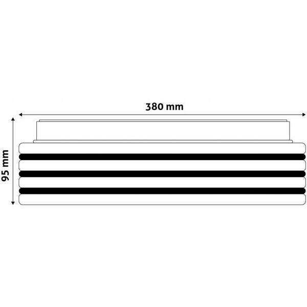 LED plafonjera Oyster Helios 24W 380x95mm 3000K - Slika 3