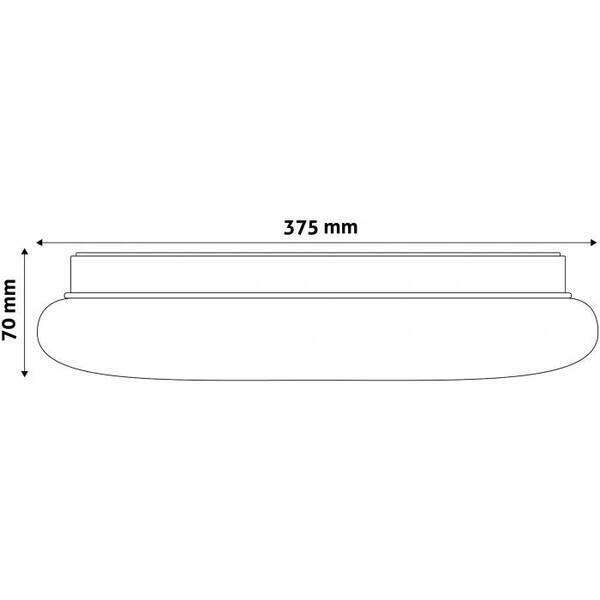 LED plafonjera Oyster Larissa 24W 375x70mm 6400K - Slika 3