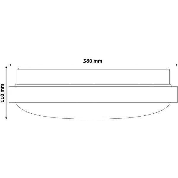 LED plafonjera Oyster Pandora alu 24W 380x110mm 6400K - Slika 3