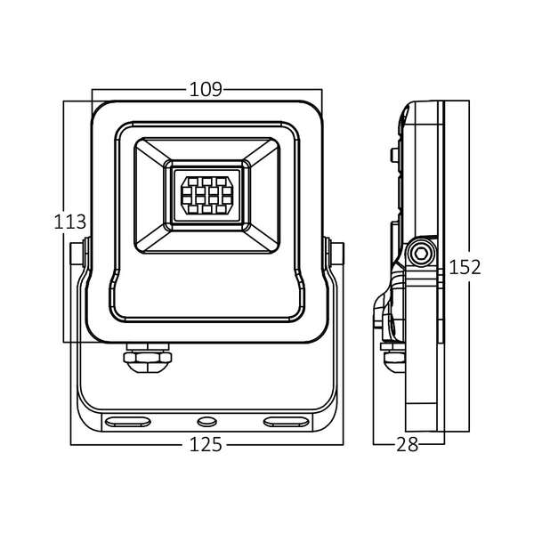 Led reflektor sivi 10W 6500K IP65 - Slika 5