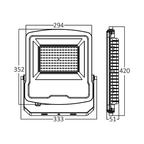 Led reflektor sivi 150W IP65 3000K - Slika 6