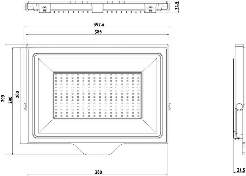 LED reflektor Slim SMD 150W CW 6400K - Slika 3
