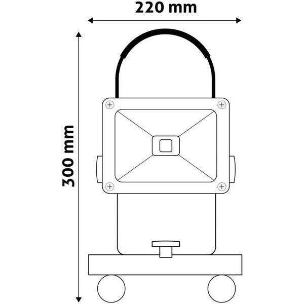 LED reflektor SMD punjiva 4000K crna-zuta 20W - Slika 2
