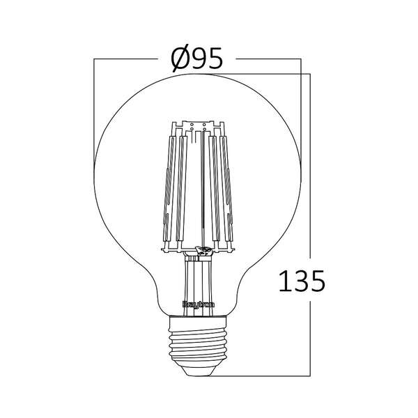 LED sijalica 6W E27 2200K G95 dimabilna - Slika 4