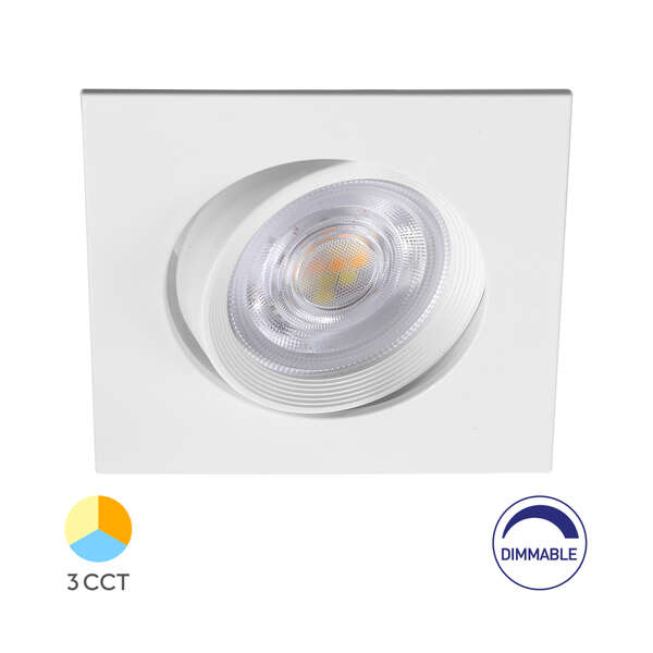 LED spot svetiljka dimabilna 7W, 3U1 kvadratna bela - Slika 1