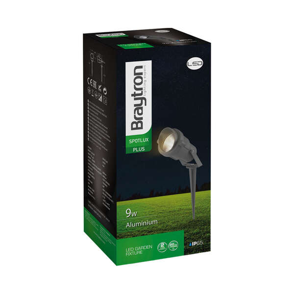 Led ubodna baštenska svetiljka siva 9W 6500K IP65 - Slika 4