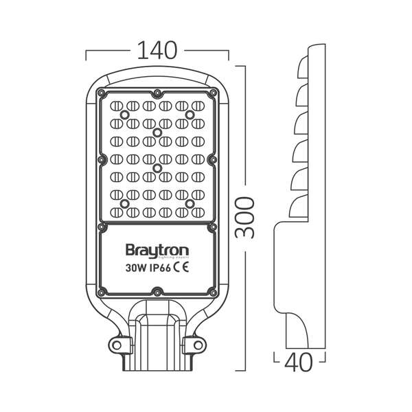 Led ulična svetiljka ST83 30W GRY 4000K IP66 - Slika 5