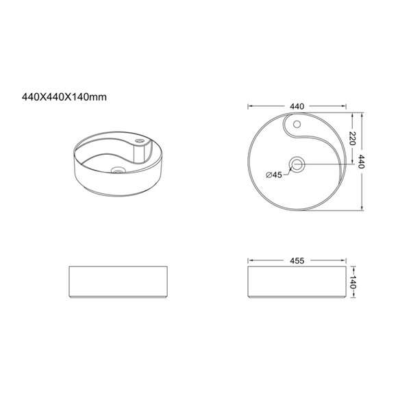 Nadgradni lavabo S/MOB/C 01 LINNI - Slika 3