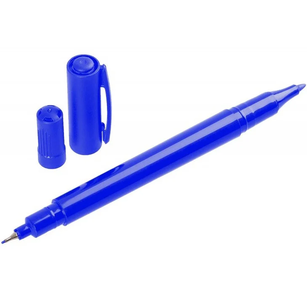 Marker permanentni tanki dvostrani - plavi LEVIOR - Slika 1