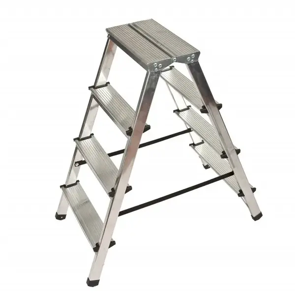 Merdevine dvostrane aluminijumske 4 gazišta Alpos - Slika 1