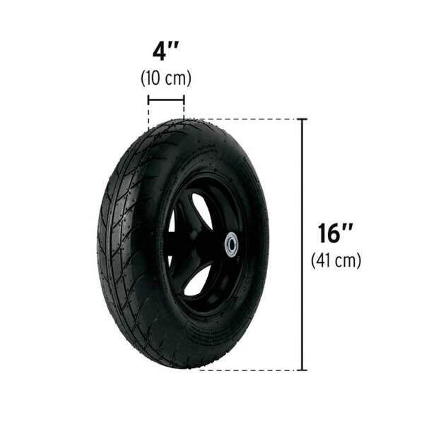 Gradjevinska kolica sa dva točka 118L ojačana Truper - Slika 2