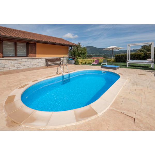 Ovalni montažni bazen GRE ukopni - set 800x400x150 - 10 m3 filter - Slika 3