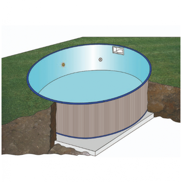 Ovalni montažni bazen GRE ukopni 700x320x150 - 10 m3 filter - Slika 5
