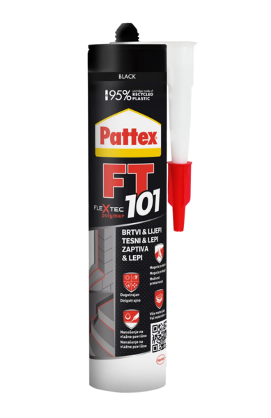 Pattex FT 101 višenamenski lepak i zaptivna masa crni 280ml - Slika 1