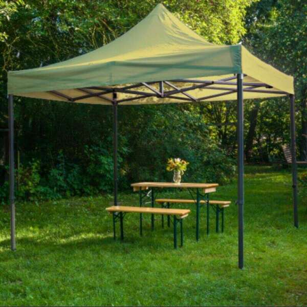 Paviljon baštenski sklopivi 3x4.5m Bež - Slika 1