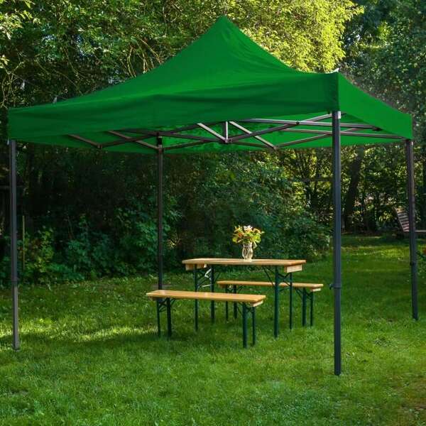 Paviljon baštenski sklopivi 3x6m Zeleni - Slika 1