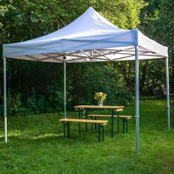 Paviljon sklopivi 3x3m, beli - Slika 1