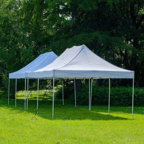 Paviljon sklopivi 3x3m, beli - Slika 2