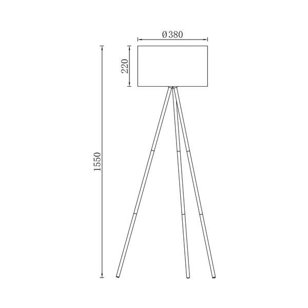 Podna lampa siva 1H-1xE27 - Slika 4