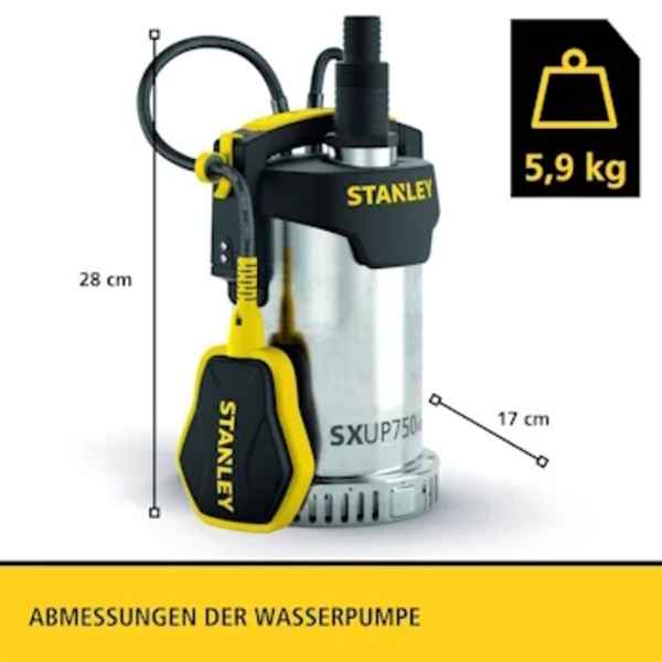 Potopna pumpa 750W za vodu od nerđajućeg čelika Stanley - Slika 2