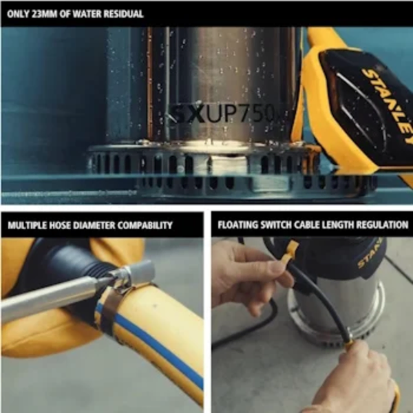 Potopna pumpa 750W za vodu od nerđajućeg čelika Stanley - Slika 5