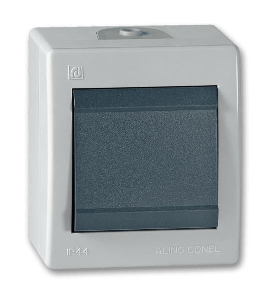 Prekidač jednopolni Power 10A/250V siva - Slika 1