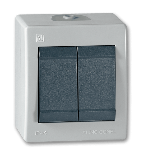 Prekidač serijski Power 10A/250V PVC siva - Slika 1