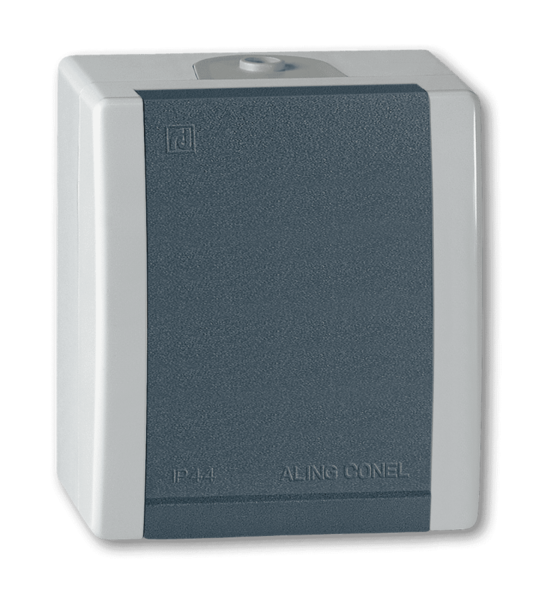 Priključnica dvopolna polikar. jezgro Power 16A/250V siva - Slika 1