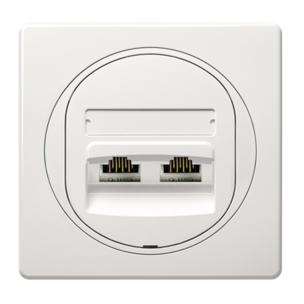 Priključnica komunikacijska dvostruka RJ45 Cat6, UTP, Keystone EON - Slika 1