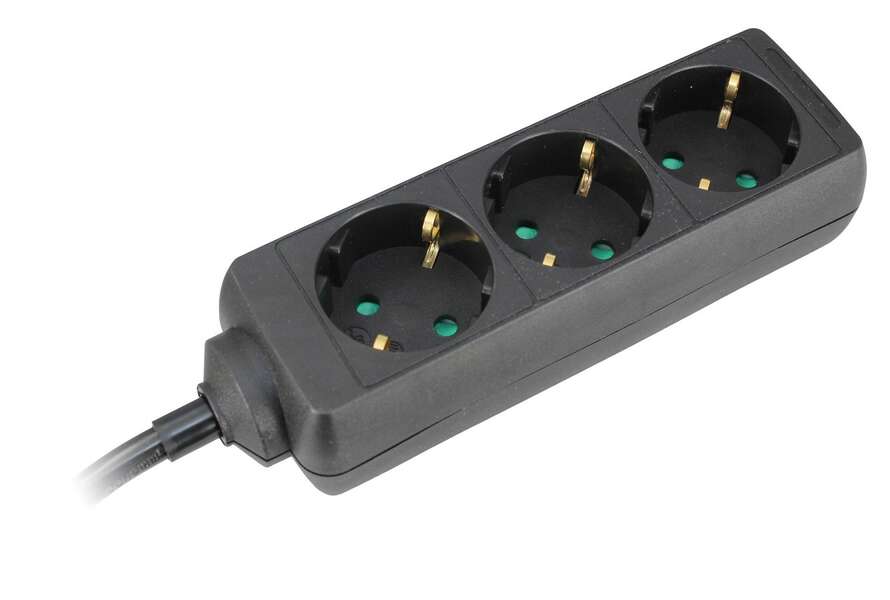 Produžni kabl 3G H05VV-F crni 3m - Slika 1