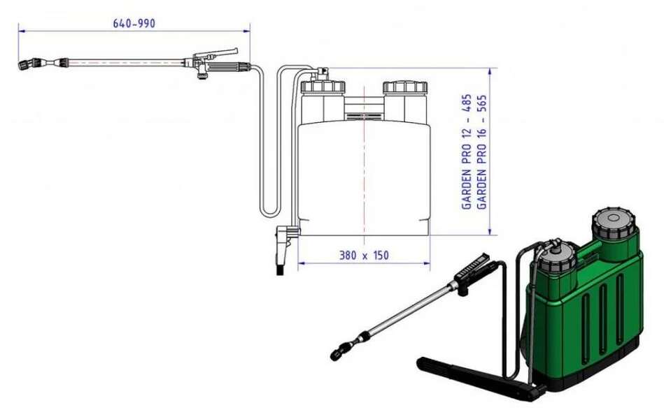 Prskalica leđna Garden Pro 16L Polins - Slika 5