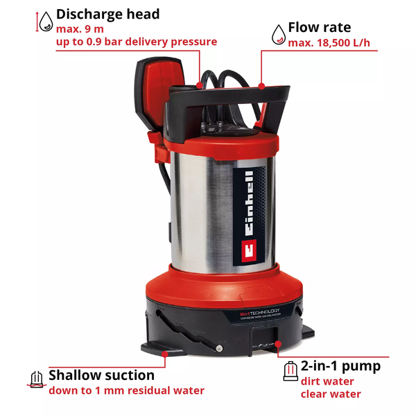 Pumpa za prljavu vodu GE-DP 7535 N LL ECO Einhell - Slika 2