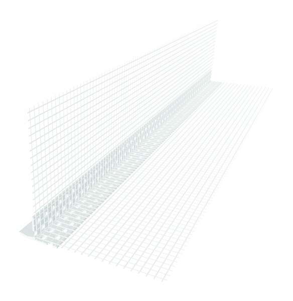 PVC zaštitni profil sa okapnicom i mrežicom 2.5m - Slika 1