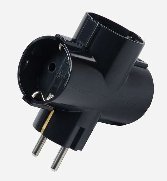 Razdelnik T trostruki crni - Slika 1