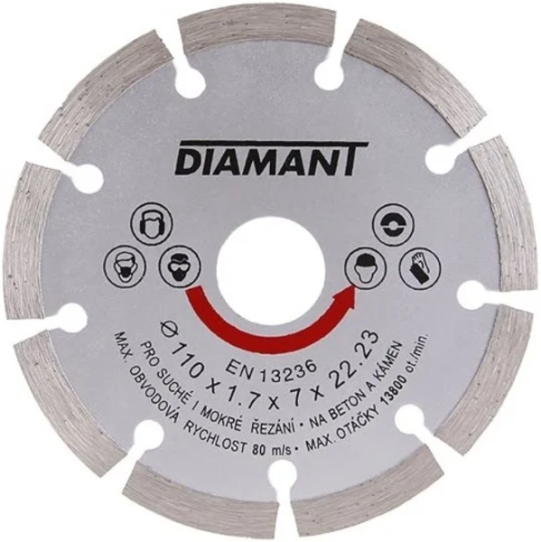 Rezna ploča dijamantska segmentna 110*1.7mm LEVIOR - Slika 1