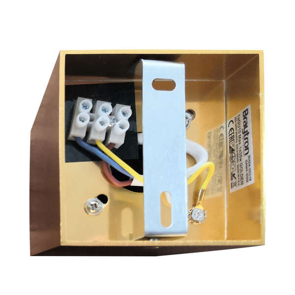 Rozetna 8010 kvadratna zlatna GU10 - Slika 3