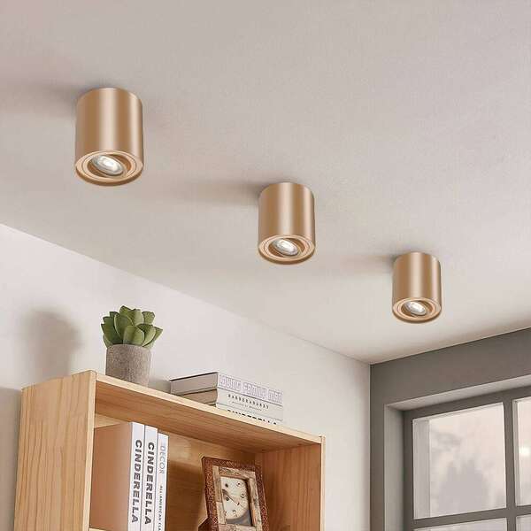 Rozetna 8010 okrugla zlatna GU10 - Slika 9