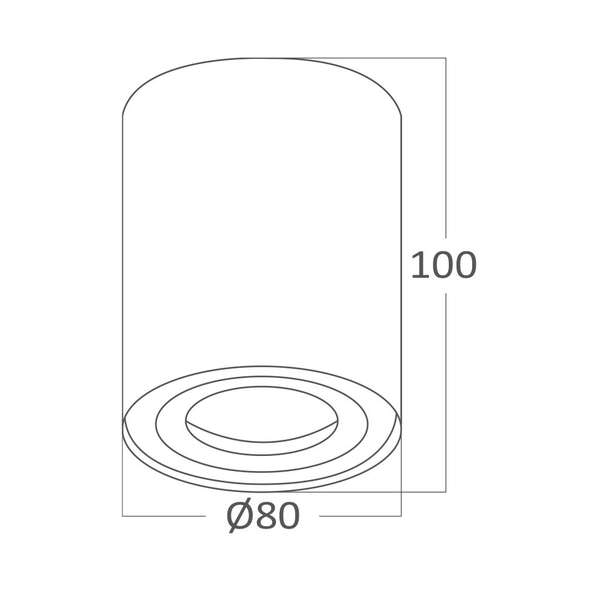 Rozetna 8010 okrugla zlatna GU10 - Slika 10
