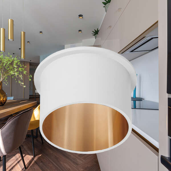 Rozetna ALFA C okrugla belo zlatna - Slika 2