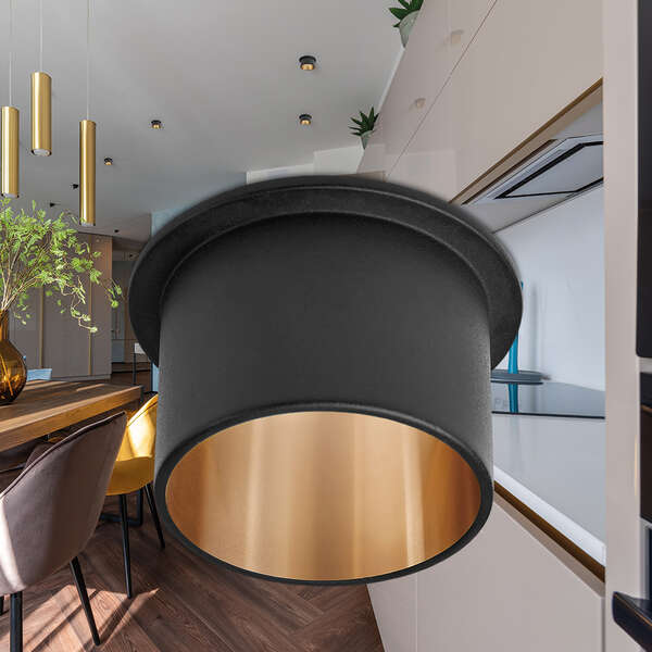 Rozetna ALFA C okrugla crno zlatna - Slika 2