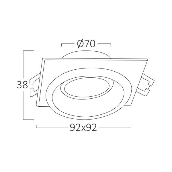 Rozetna ALFA E kvadratna crno bela - Slika 3